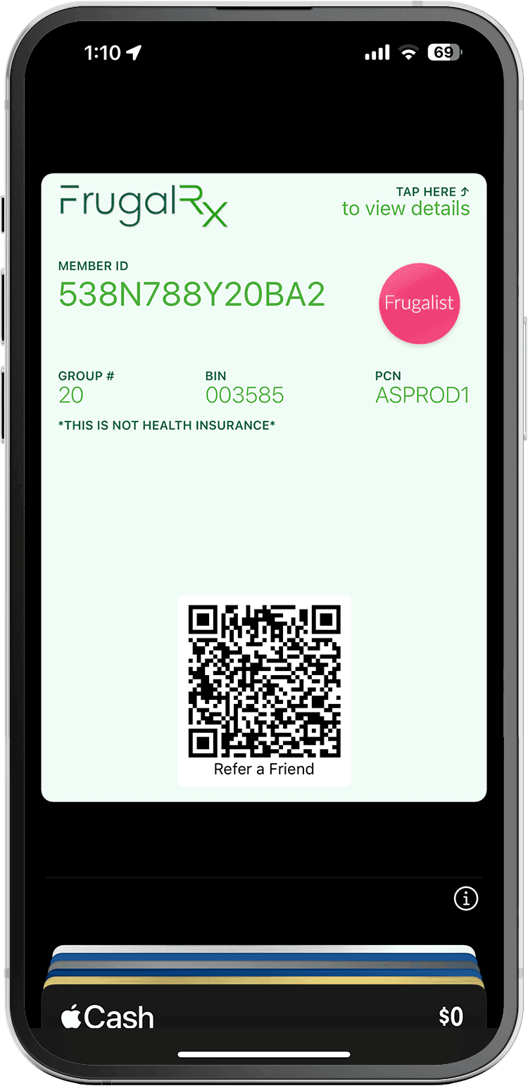 FrugalRx Digital Wallet Card